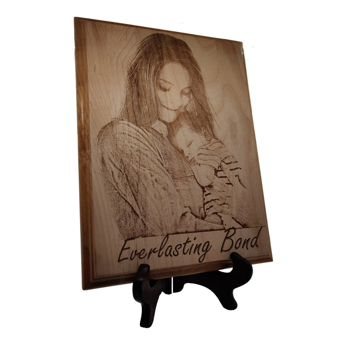 Personalized Laser Engraved Photo on Wooden Plaque – Custom Photo Gift for Special Occasions