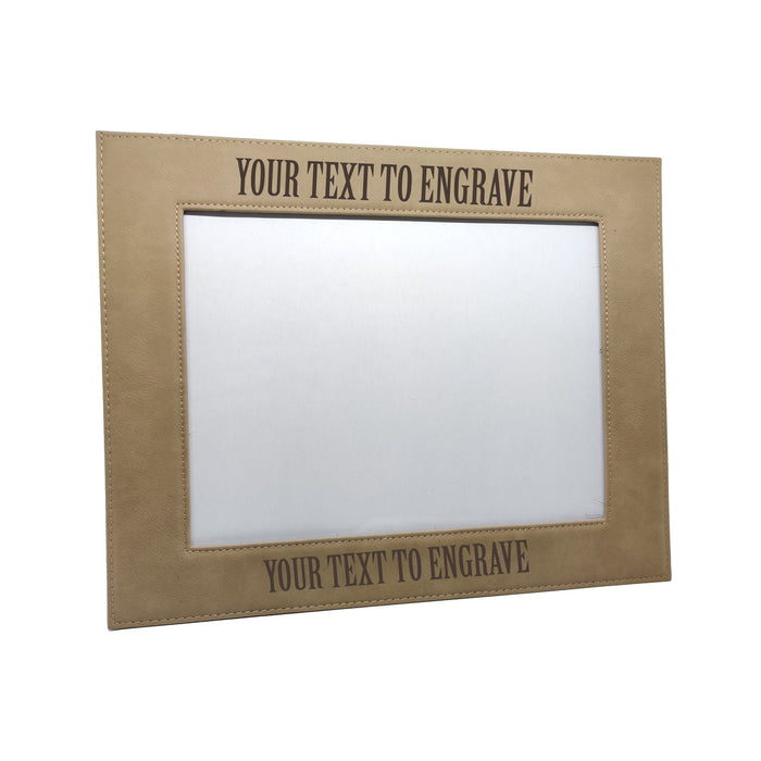 Personalized Leatherette Photo Frame – Custom Engraved Picture Frame for Weddings, Graduations & More