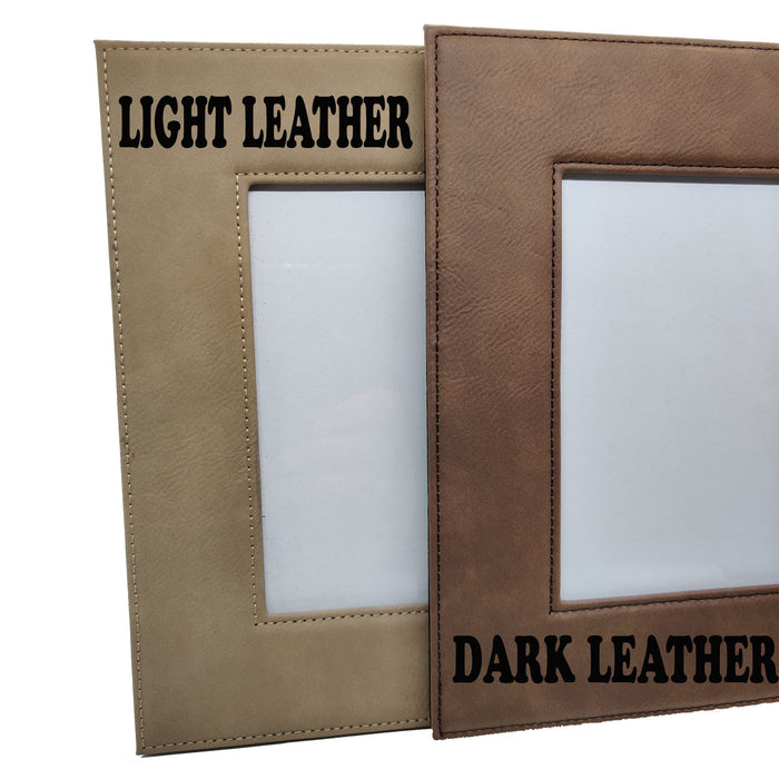 Personalized Leatherette Photo Frame – Custom Engraved Picture Frame for Weddings, Graduations & More