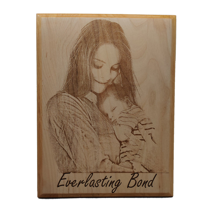 Personalized Laser Engraved Photo on Wooden Plaque – Custom Photo Gift for Special Occasions