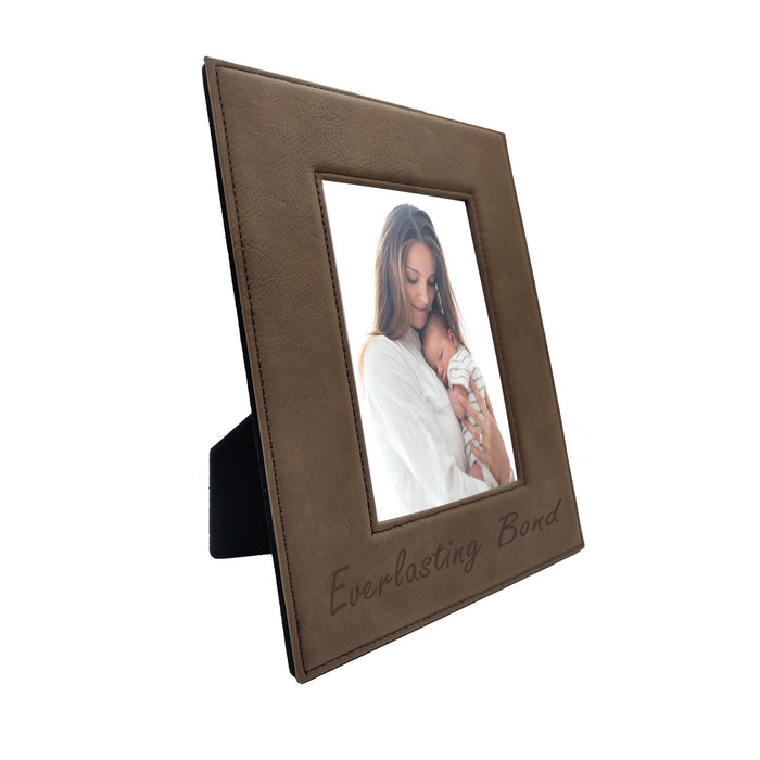 Personalized Leatherette Photo Frame – Custom Engraved Picture Frame for Weddings, Graduations & More