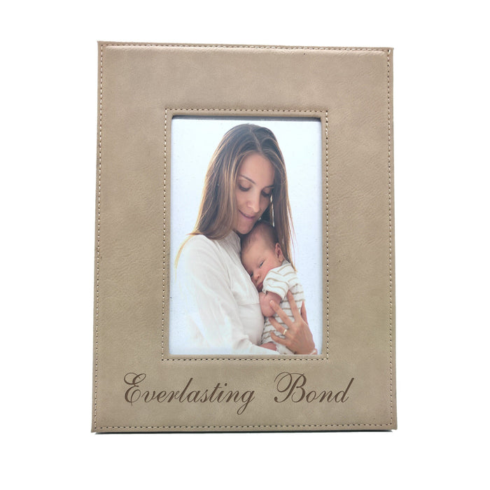 Personalized Leatherette Photo Frame – Custom Engraved Picture Frame for Weddings, Graduations & More