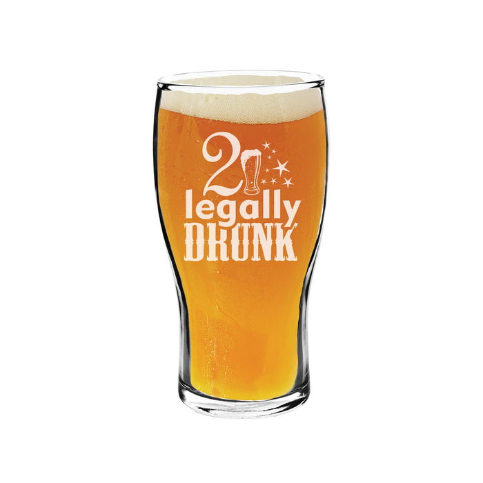 Personalized 21st Birthday Tulip Pint Beer Glass – Custom 20oz Beer Glass for 21st Birthday Gifts