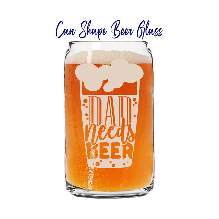 Personalized Beer Glass | Personalize Pilsner Glass |Personalized Pint Glass | Personalized Can shape Beer Glass | Personalized Father's Day