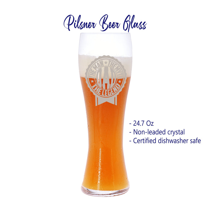 Personalized Beer Glass | Personalize Pilsner Glass |Personalized Pint Glass | Personalized Can shape Beer Glass | Personalized Father's Day