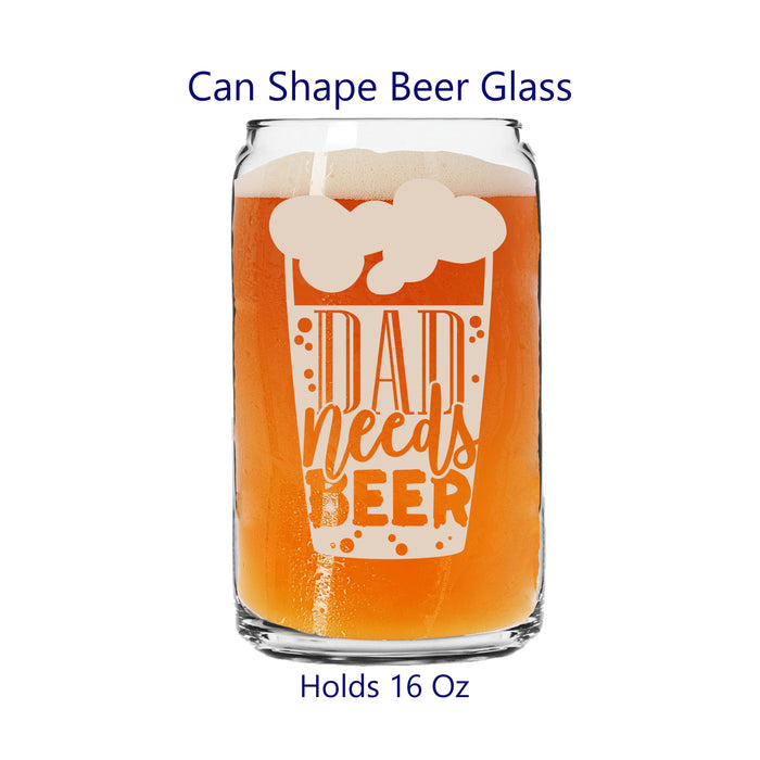 Personalized Beer Glass | Personalize Pilsner Glass |Personalized Pint Glass | Personalized Can shape Beer Glass | Personalized Father's Day