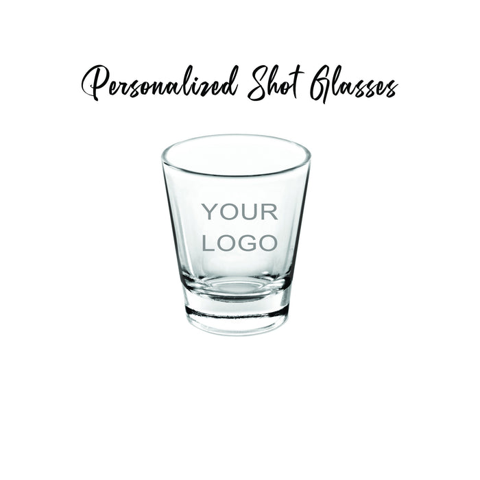 Custom Laser-Etched 2 Oz Shot Glass | Personalized Shot Glasses for Weddings, Home Bars & Corporate Gifts