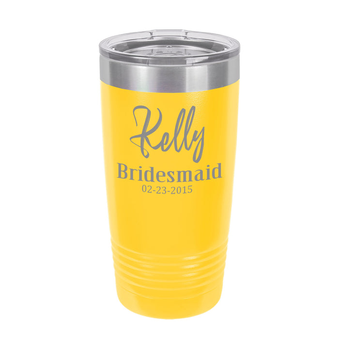 Personalized Stainless Steel Tumbler – 20 oz Custom Engraved Travel Mug, Insulated Coffee Cup