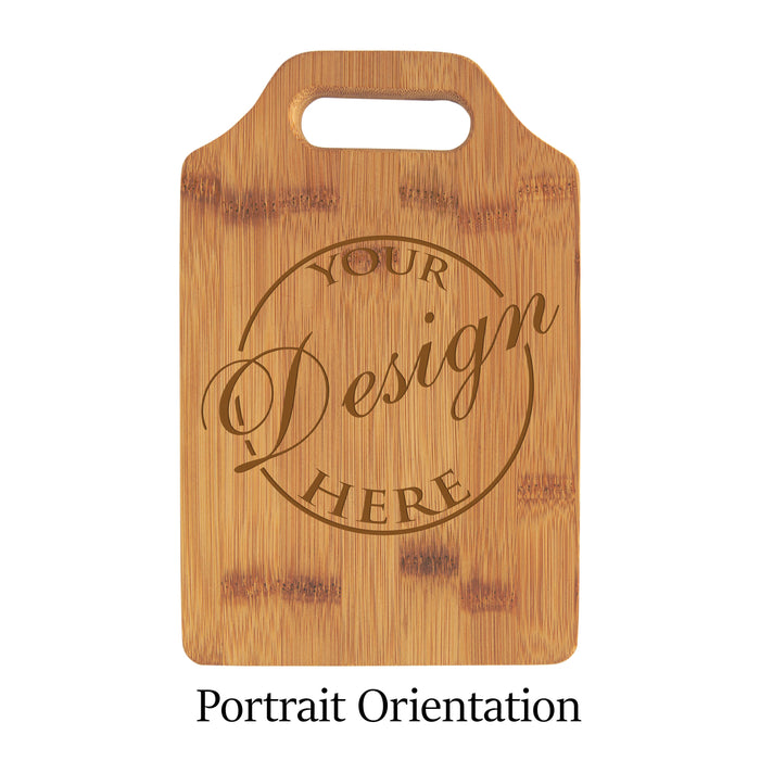 Personalized Bamboo Cutting Board with Handle | Custom Serving & Charcuterie Board | Cheese & Bread Board