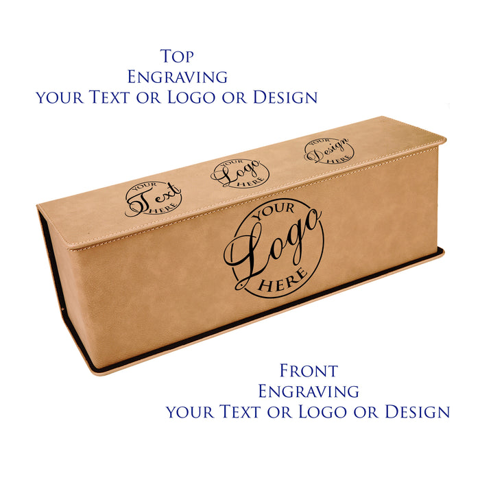 Custom Engraved Wine Presentation Box for wine bottle holder with Tools | Personalized Leatherette Wine Gift Box | Customizable Wine Box for Gifts