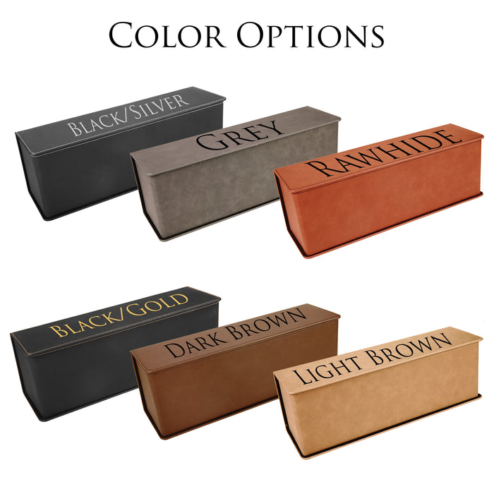 Custom Engraved Wine Presentation Box for wine bottle holder with Tools | Personalized Leatherette Wine Gift Box | Customizable Wine Box for Gifts