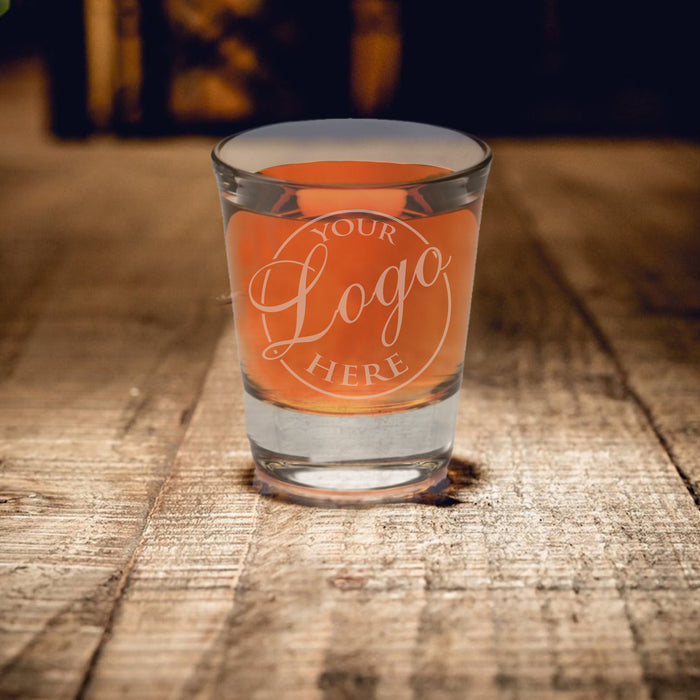 Custom Laser-Etched 2 Oz Shot Glass | Personalized Shot Glasses for Weddings, Home Bars & Corporate Gifts