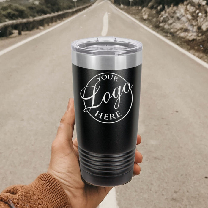 Customizable insulated coffee tumbler for personalized hot and cold beverage storage