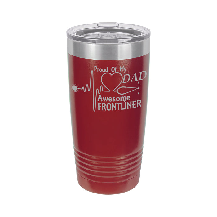Personalized insulated coffee tumbler for hot or cold beverages, customizable with text and designs