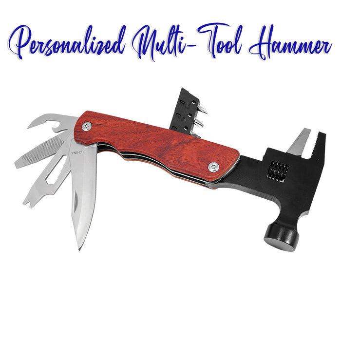 Personalized Hammer Multi-Tool Perfect for Father's Day | To Dad or Grand Dad from Son or Grandson | Personalized father's day Gift engraved