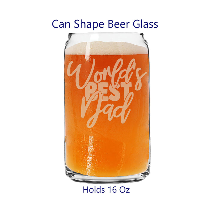 Personalized Beer Glass | Personalized Father's Day Beer Glasses | Fathers Day Gifts | Custom Beer Glasses, Pint, Pilsner, Can shape glasses