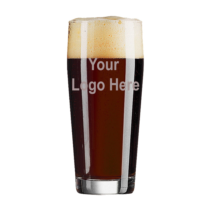 Personalized Willi Becher Beer Glass | laser etched Beer Glass | Your Logo, Your Text etched on Beer Glass | Home Brewing Beer Glass 16 Oz