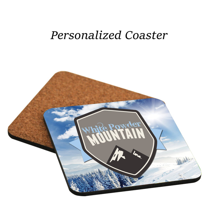 Customizable Unique Personalized Hardboard Coasters | Custom Hardboard Square Coaster | Full Color Sublimation Square Coaster with Cork Back